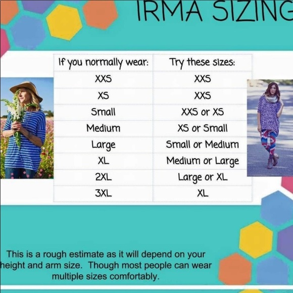 NWT LuLaRoe Irma Tunic Top - Picture 3 of 3